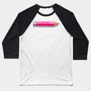 Magenta Pencil Baseball T-Shirt